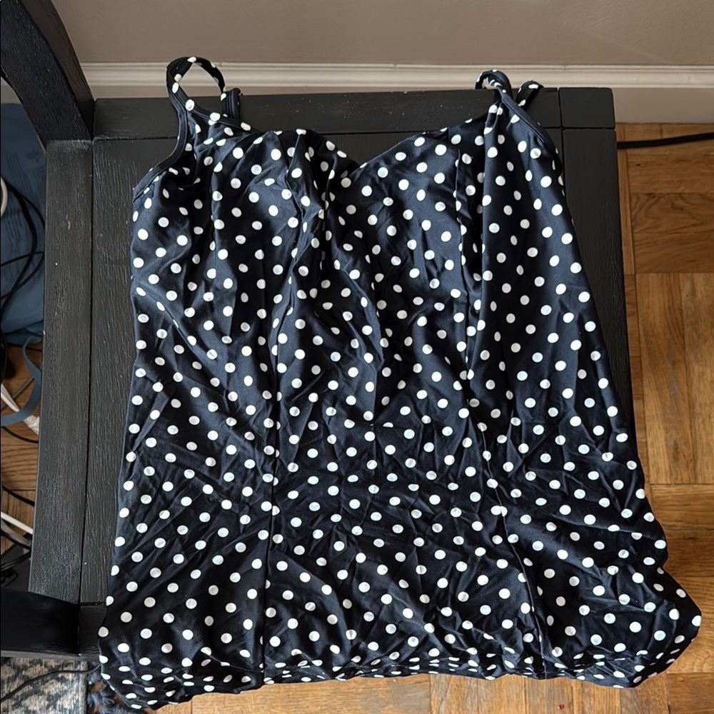 Black Polka Dot Panache tankini top